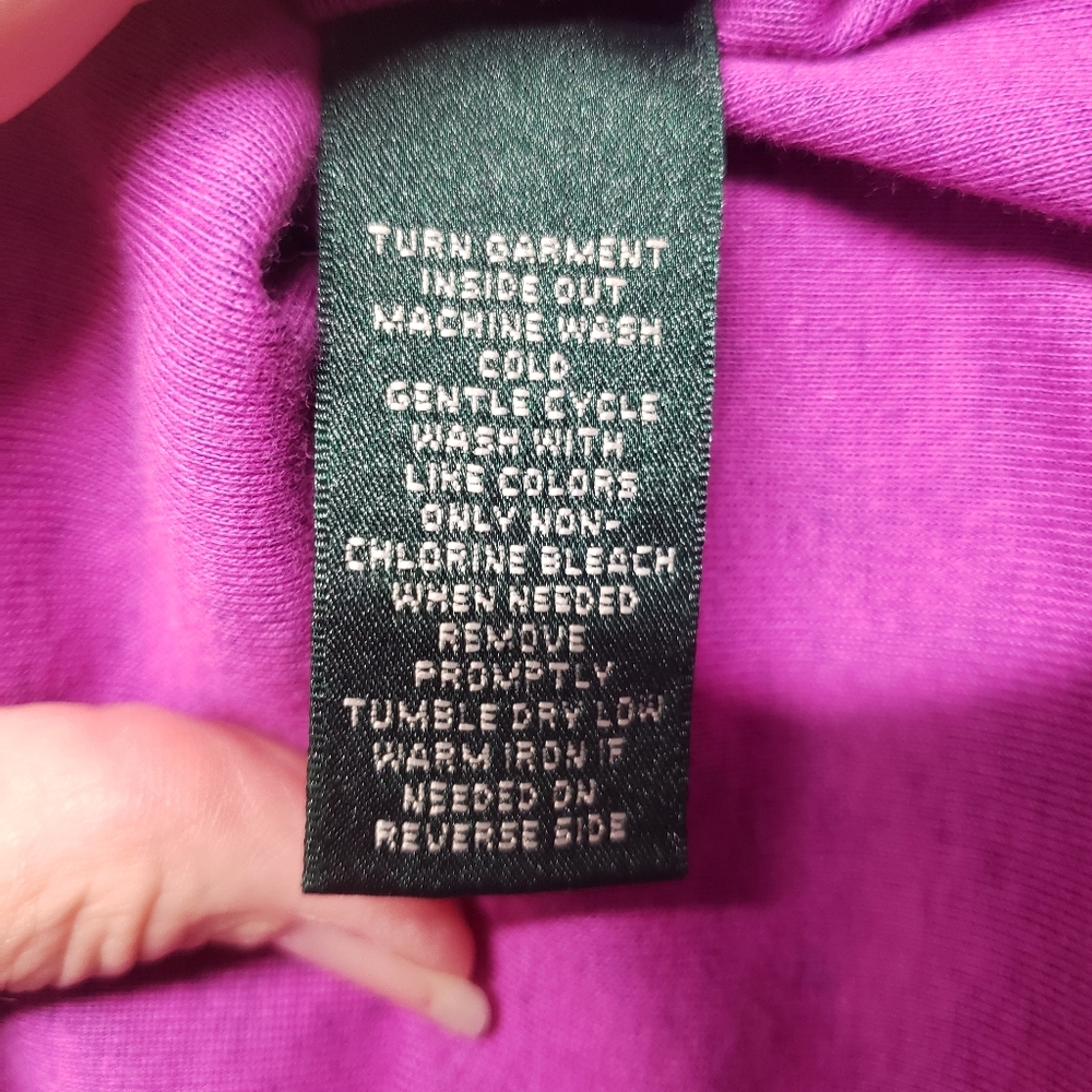 NWT Small Lauren Pink/Purple Ombre Colored Short Sleeve Boatneck Top - Picture 7 of 8